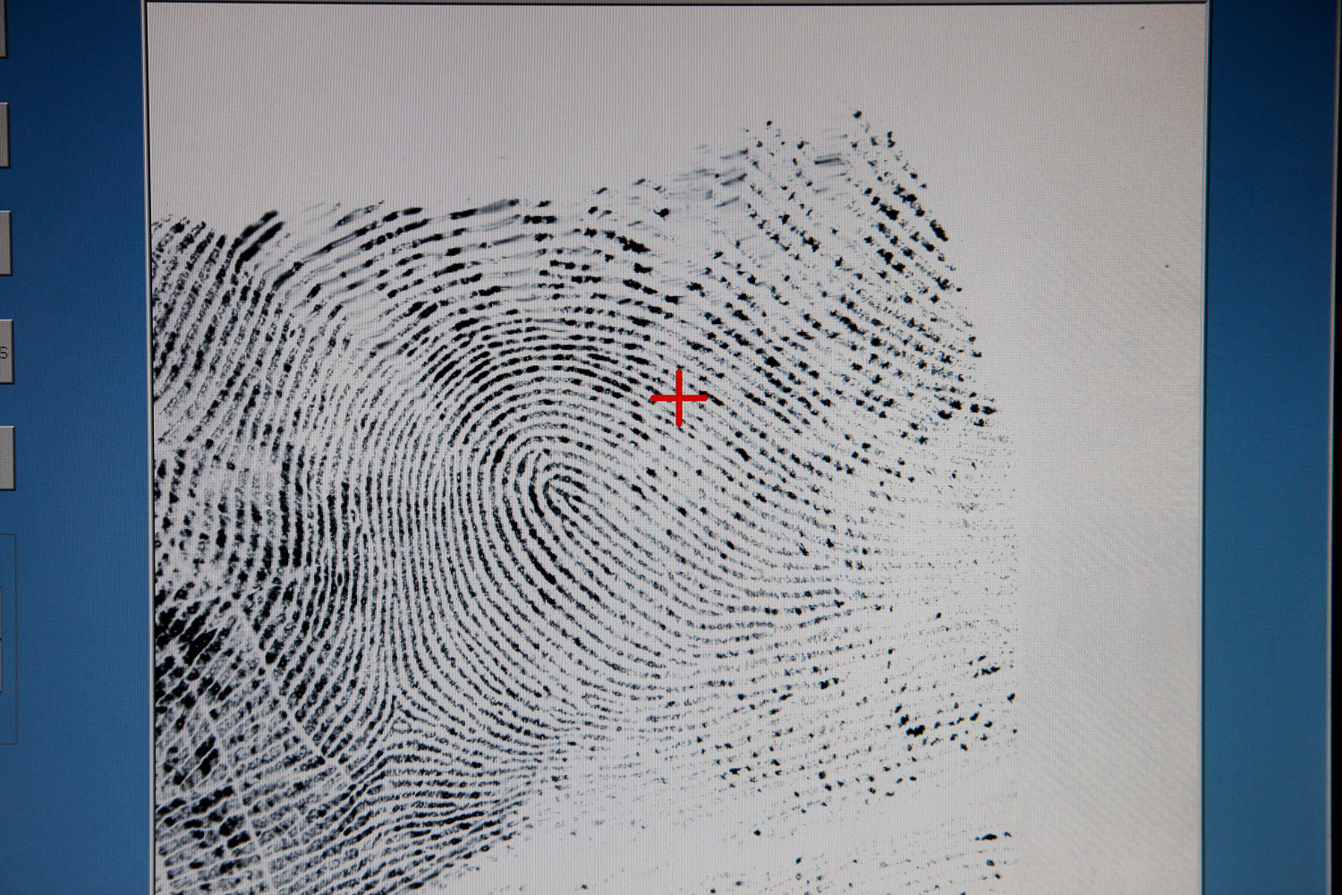 Scan of a fingerprint for evaluation